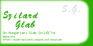 szilard glab business card